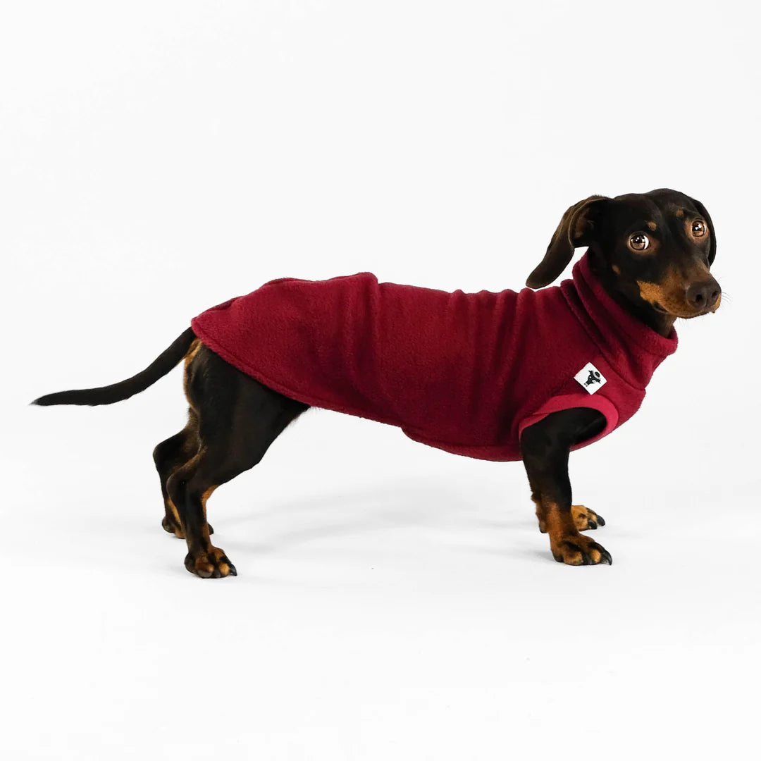 KARMA HUND Longshirt 2.0 für Dackel in Bordeaux