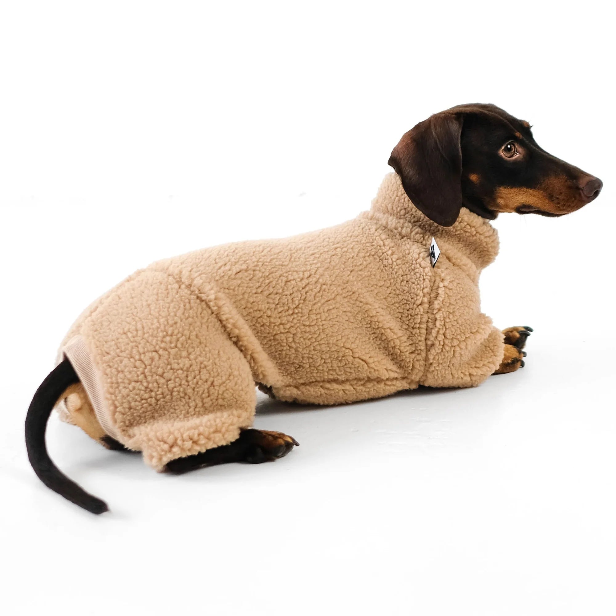 KARMA HUND Teddy Overall für Dackel in Camel