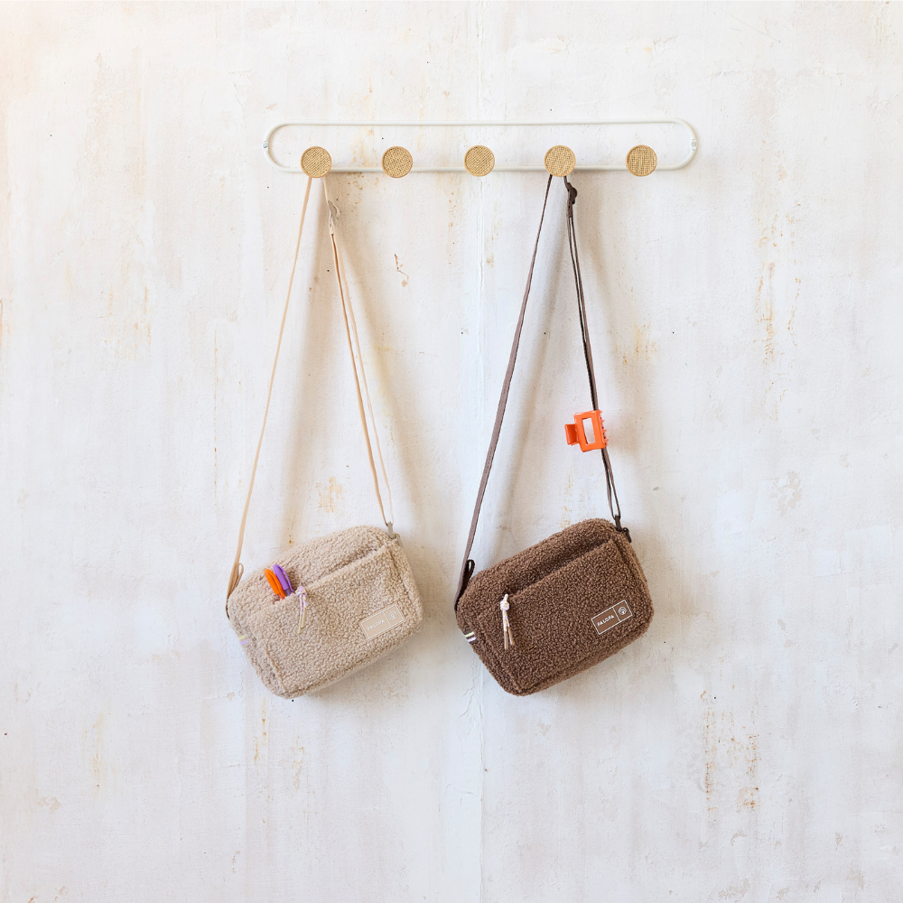 Dekobild Gassitasche NOKA Teddy-Fleece Beige & Braun - PALOPA
