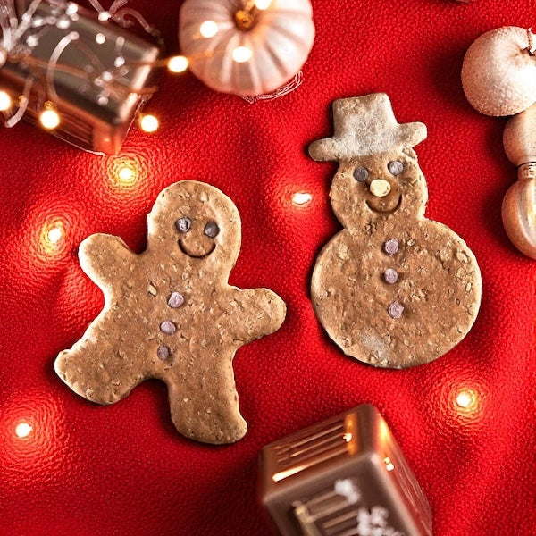 Dekobild Weihnachts-Hundekeks Lebkuchenmann & Schneemann