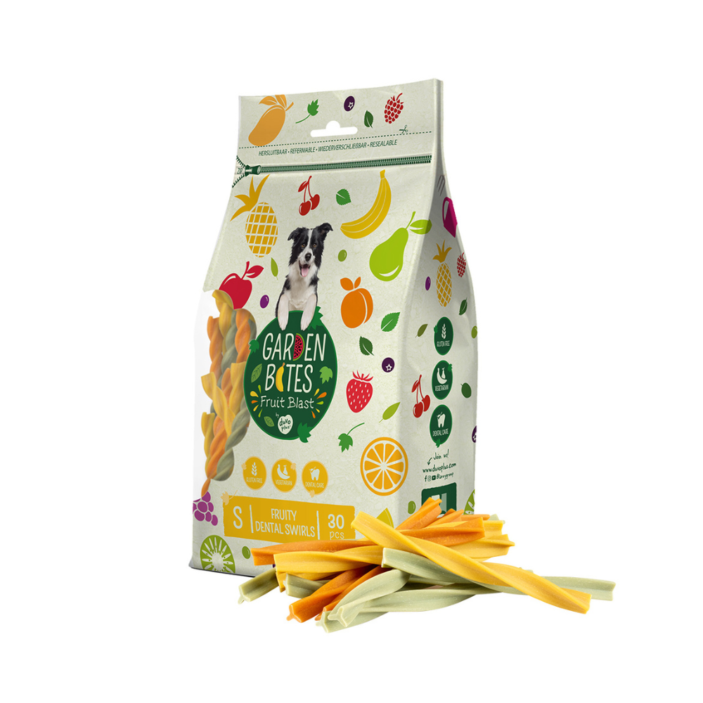 Dental Kausnack Garden Bites Fruity Swirls Verpackung Größe S - duvo+