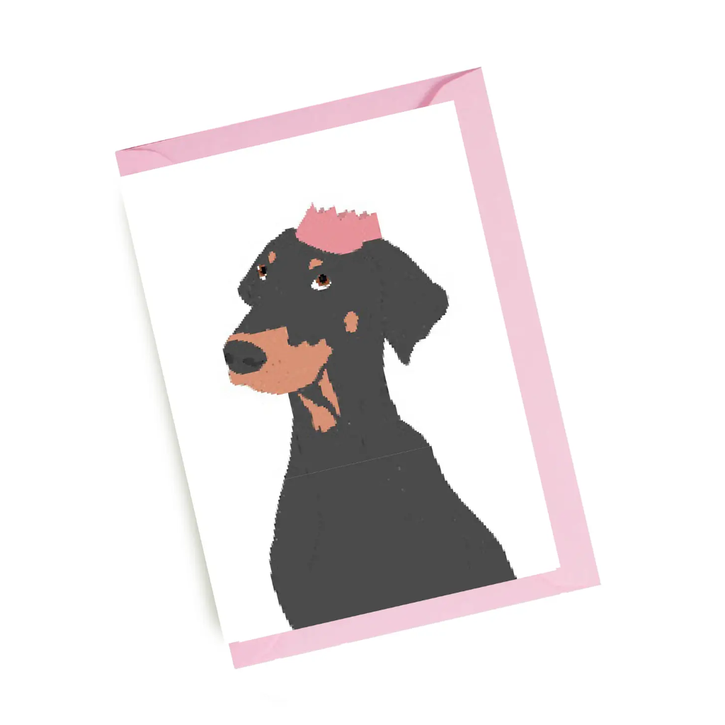 Grußkarte Party Pooch Dobermann - LOVIN'DOG