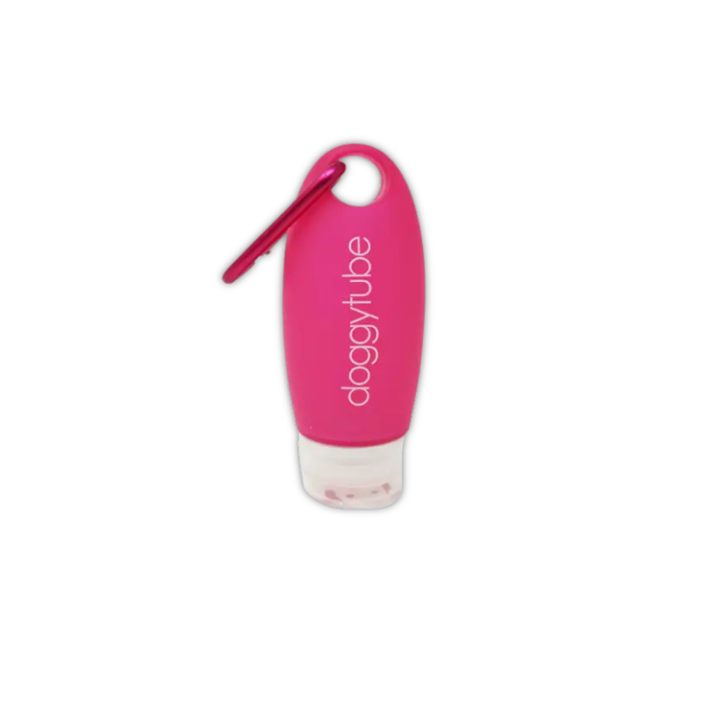 Doggytube Futtertube Pink mit Karabiner - Doggyroller