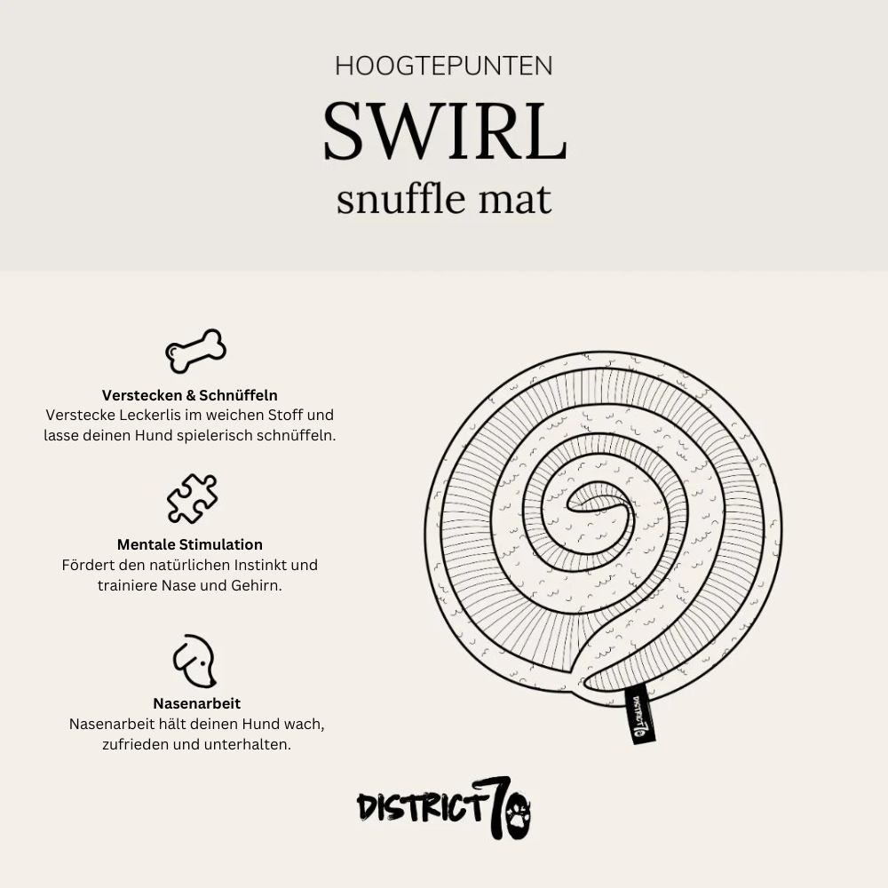 Eigenschaften Hundespielzeug Schnüffelring SWIRL - district 70