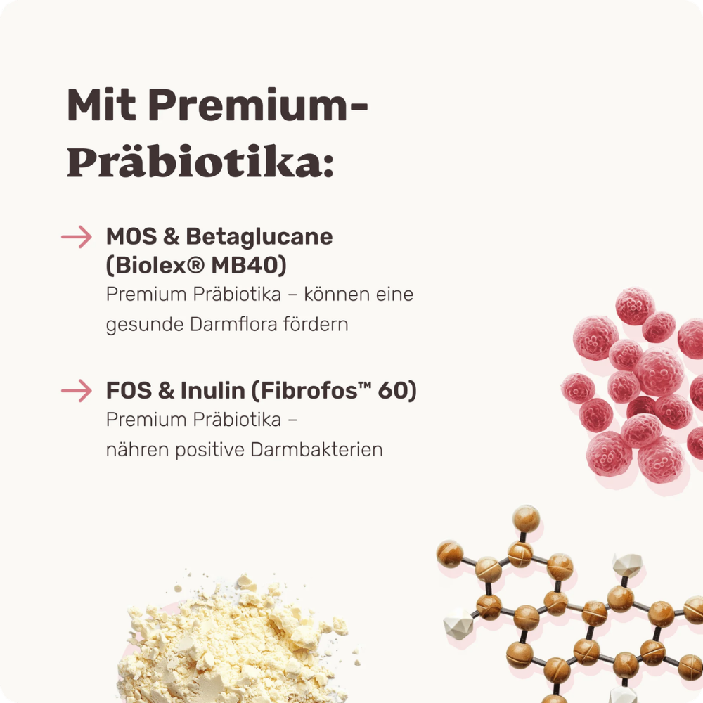 Eigenschaften Vitalstoff Drops mit Präbiotika für Hunde - mammaly