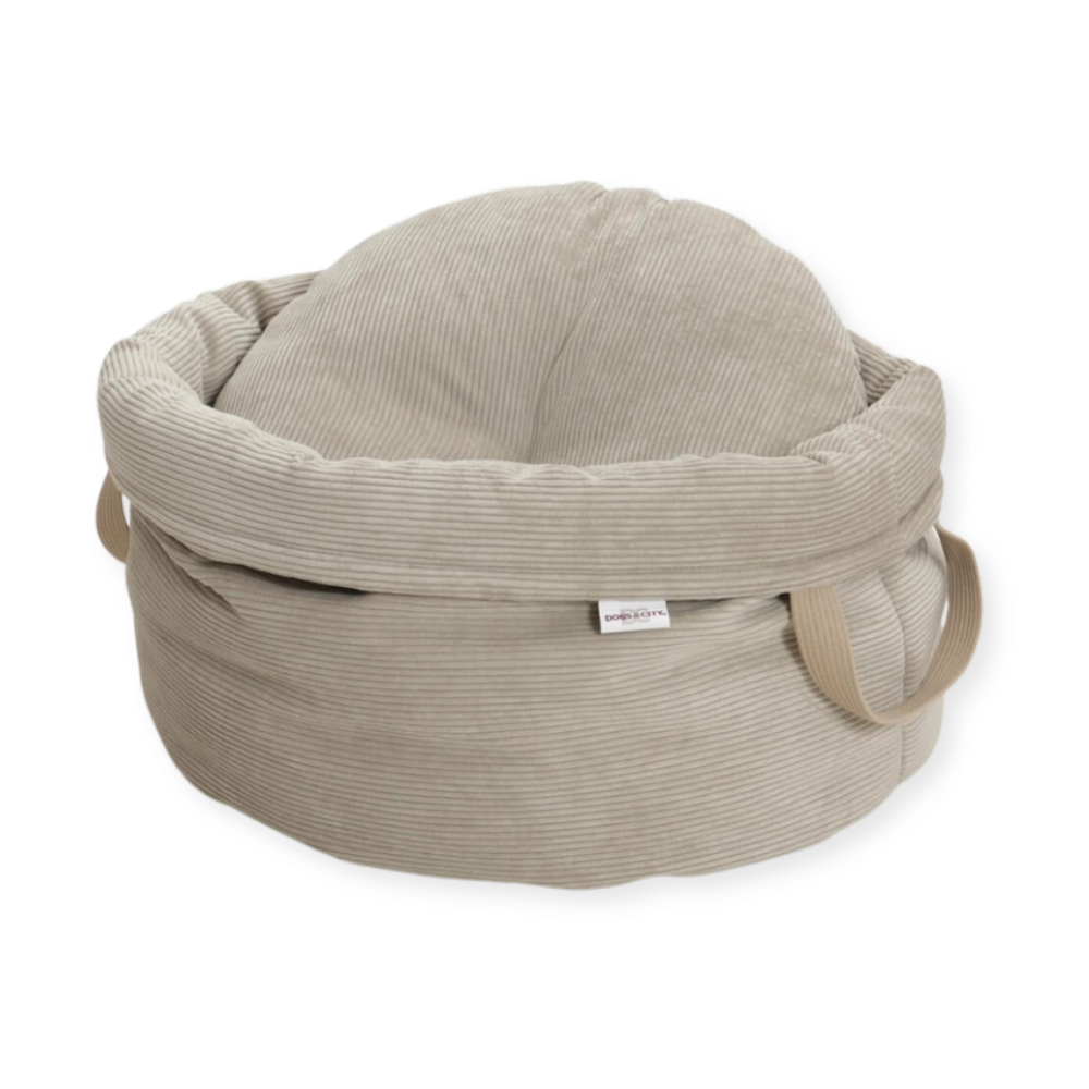 Einlegekissen Hundebett Körbchen CHELSEA Cord Gravel - Dogs in the City