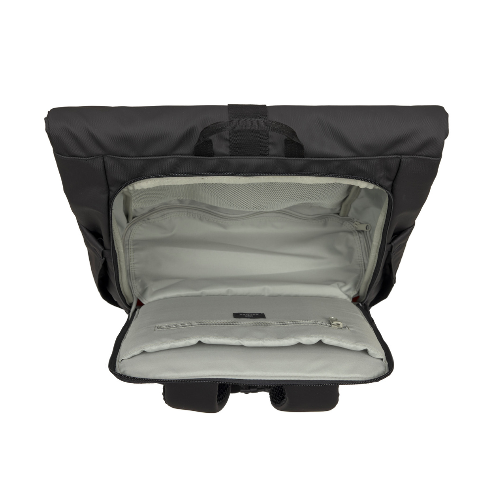 Fach Rückseite PALOPA Rolltop Backpack Rucksack YOSKA Black