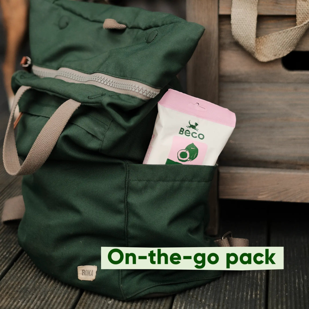Feuchttücher für Hunde mit Kokosnuss Duft On-the-go pack - Beco Pets