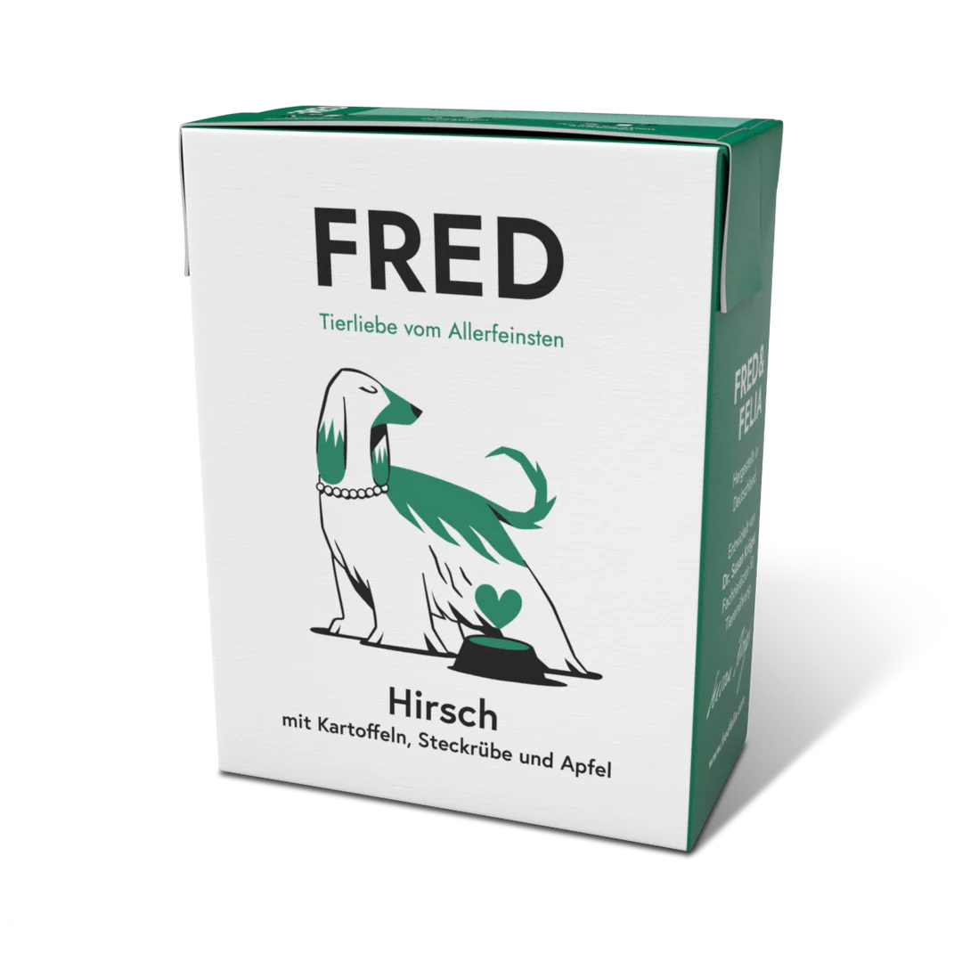 Hunde Nassfutter FRED Hirsch mit Kartoffeln & Steckrüben