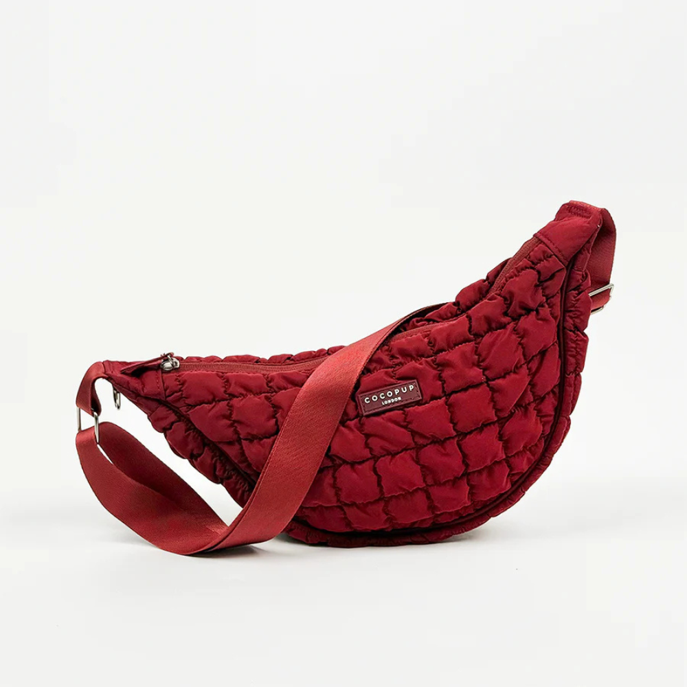 Gassitasche Crossbody Pufferbag CRESCENT MERLOT - Cocopup London