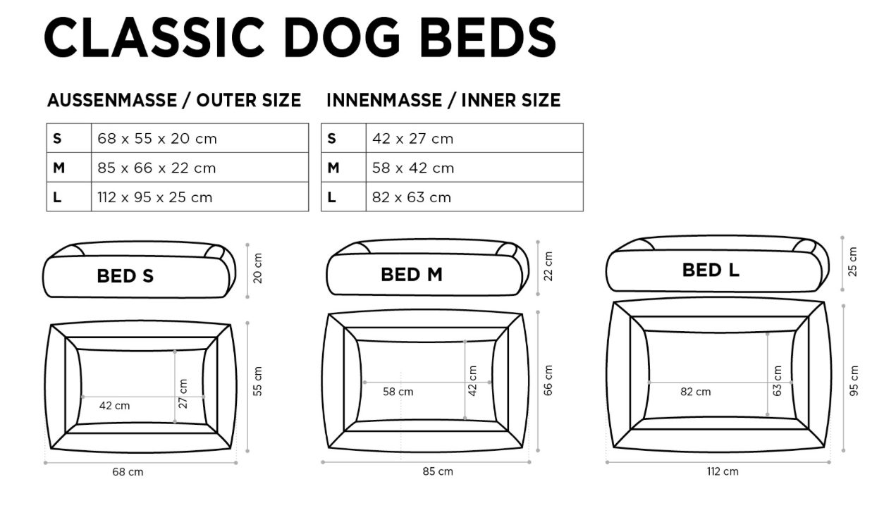 Hundebett FELTRO Beige Walkfilz-Optik