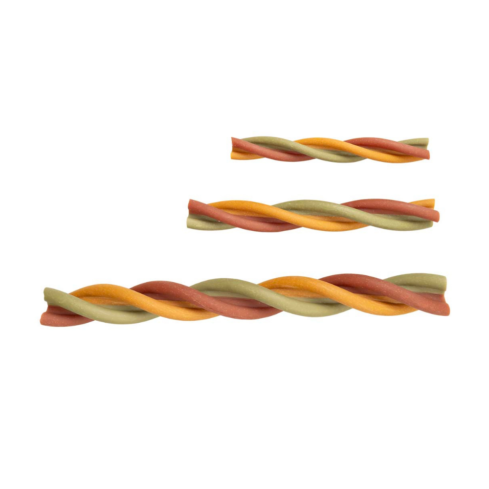 Größenvergleich Dental Kausnack Garden Bites Fruity Dental Twizzlers - DUVO+