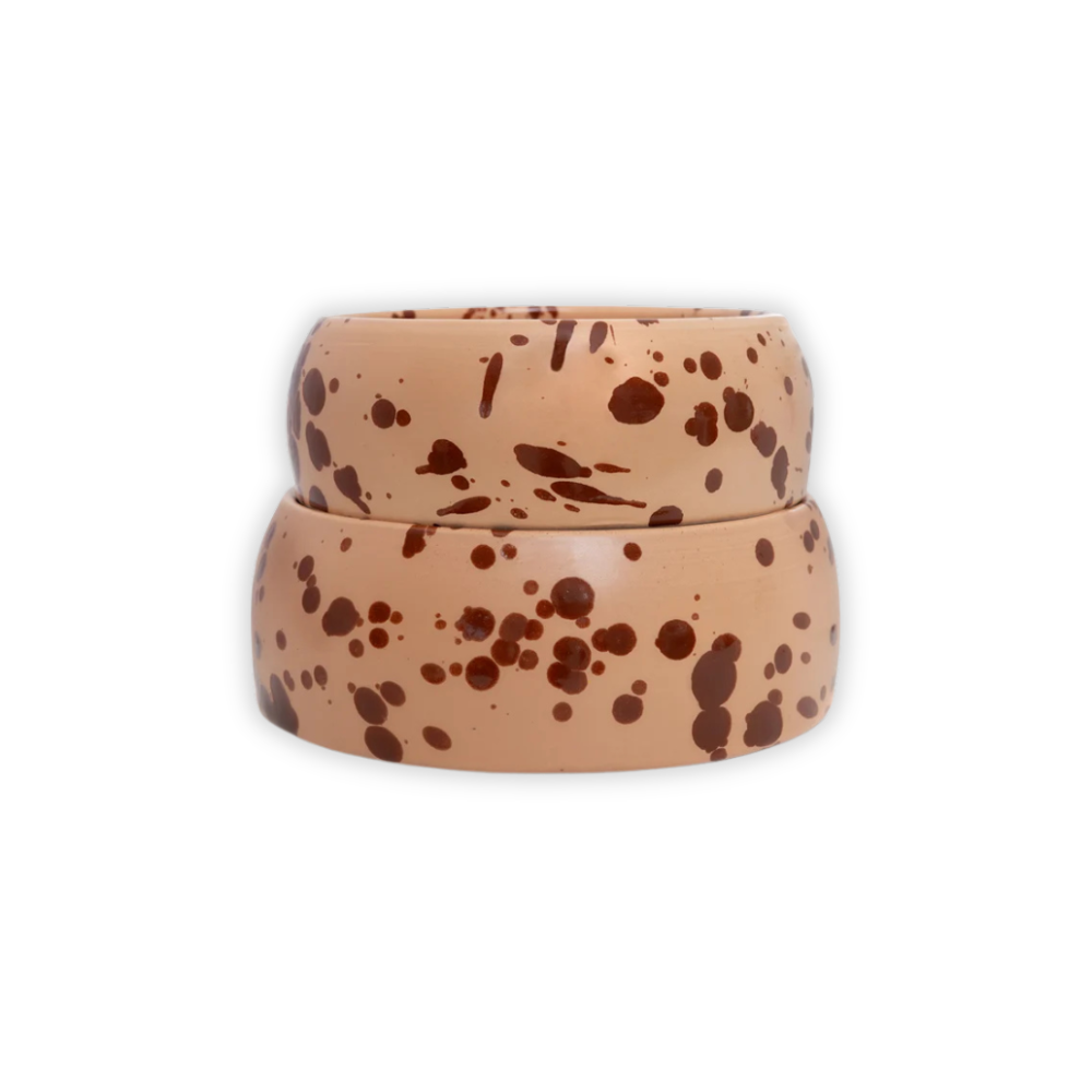 Größenvergleich Splash Keramiknapf Mocha/Brown - DOGGUO