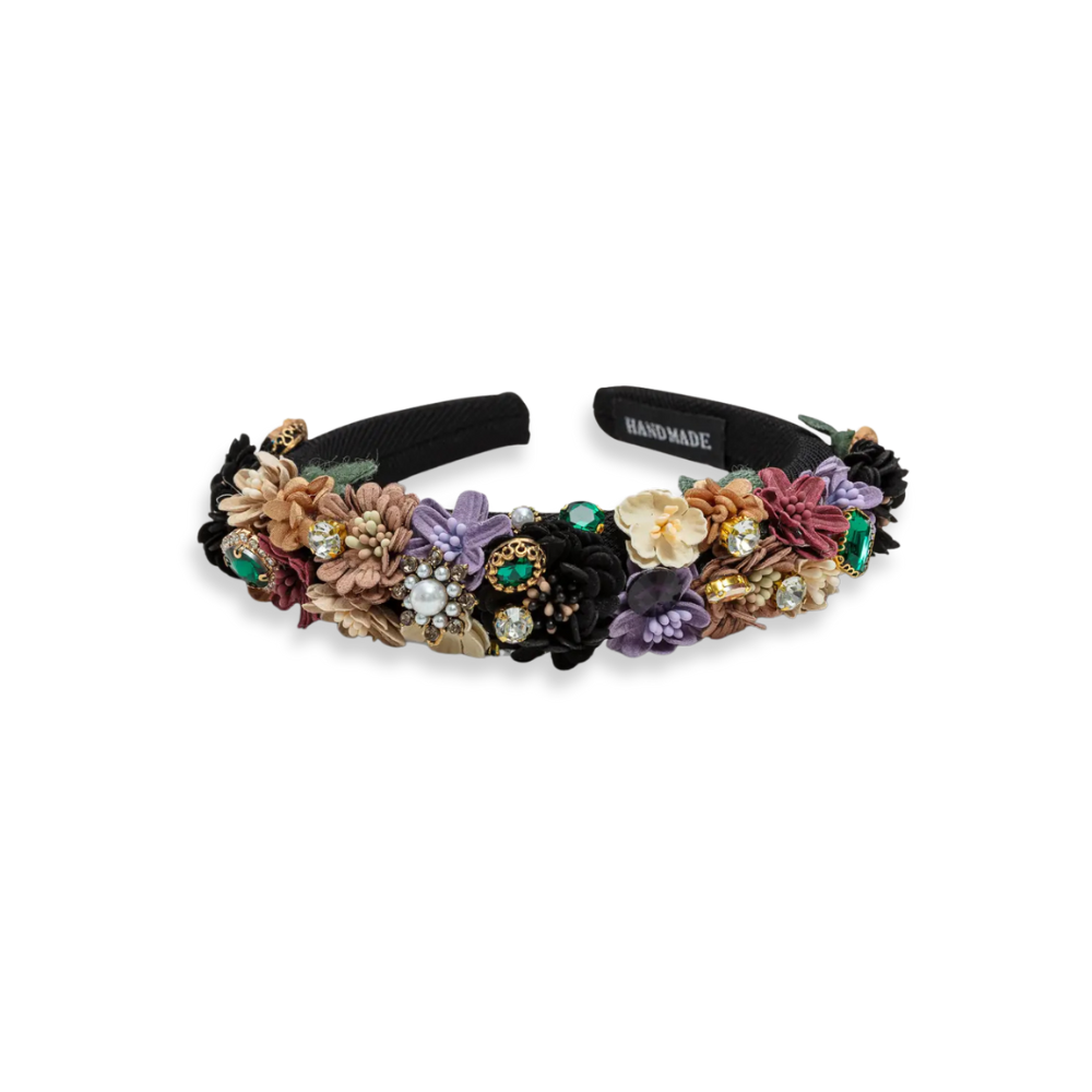 Haarreif Haarband Blume Schwarz