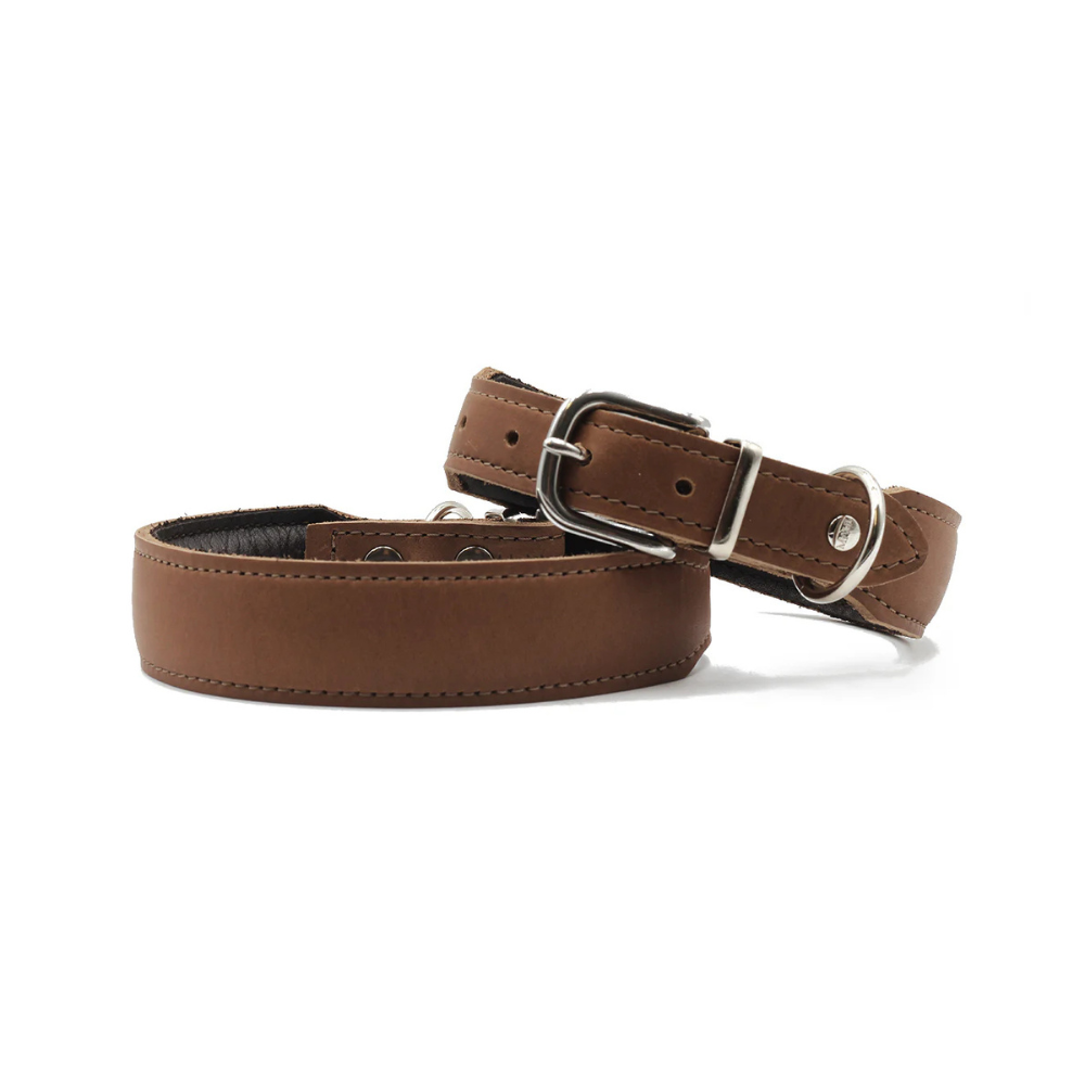 Halsband Mono Pop Mokka - MAUL Ledermanufaktur
