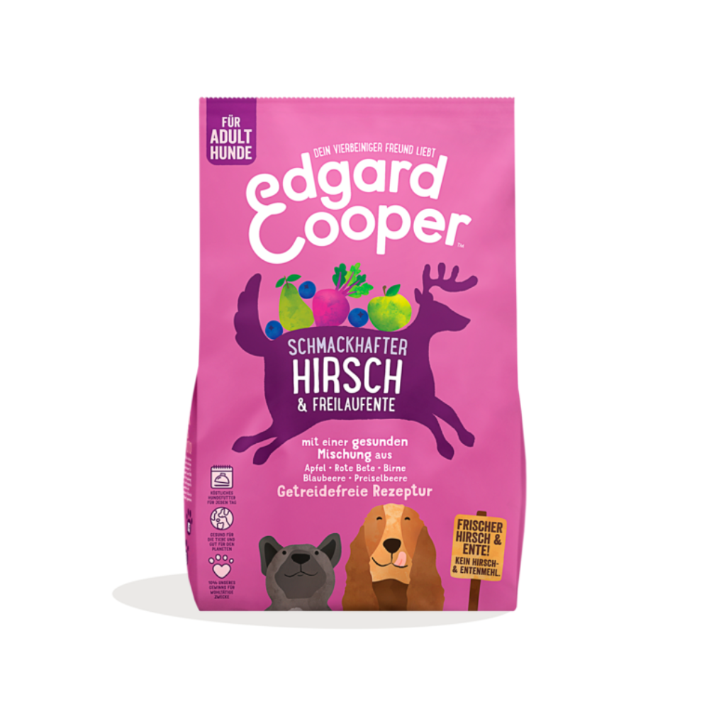 Hunde Trockenfutter Frischer Hirsch Freilaufente - Edgard & Cooper
