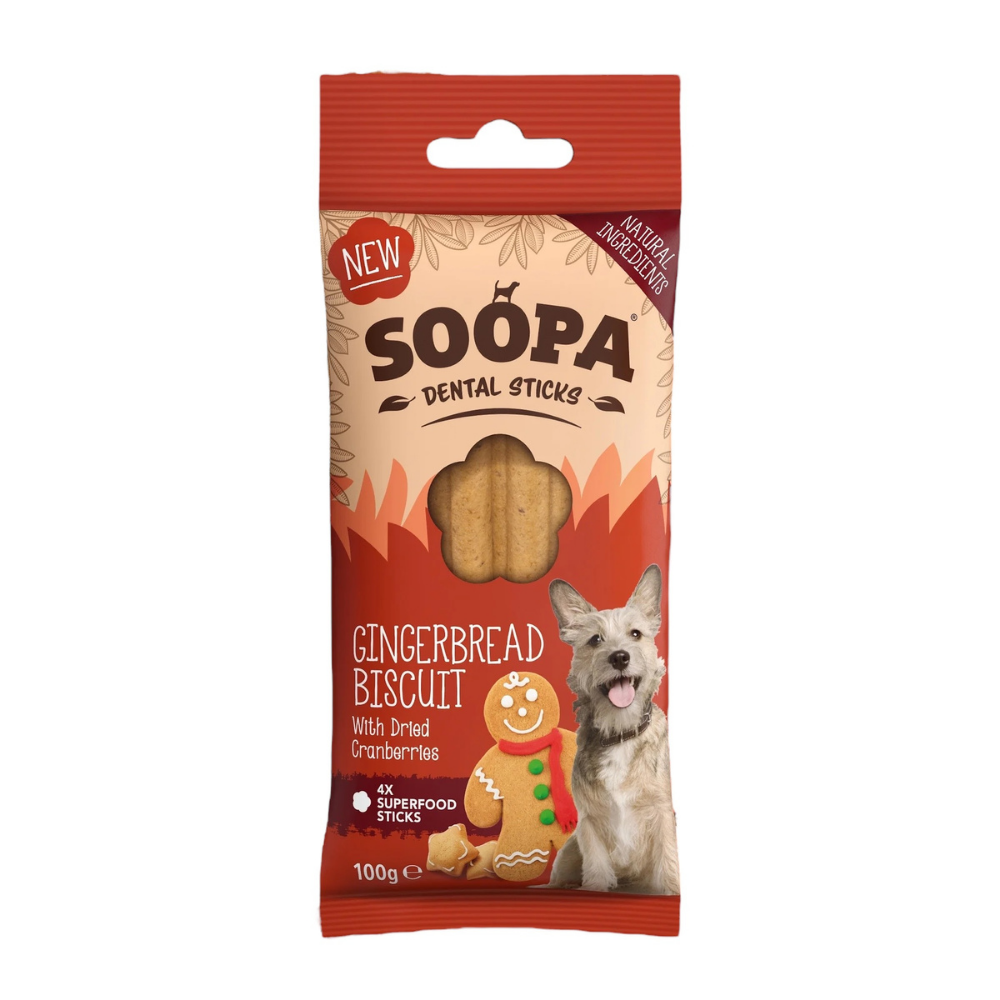 Hundeleckerli Gingerbread Biscuit Dental Sticks - Soopa