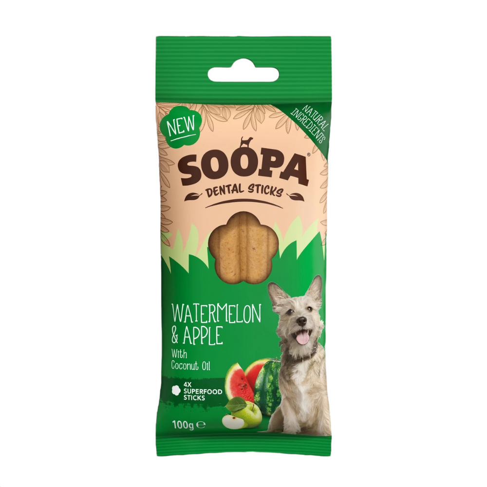 Hundeleckerli Wassermelone & Apfel Dental Sticks - Soopa