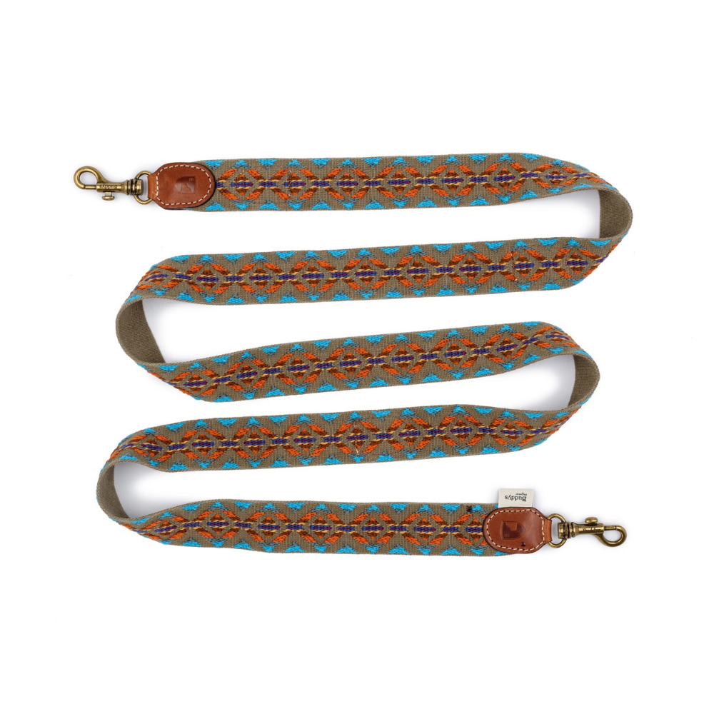 Hundeleine Peruvian ETNA Grün verstellbar - Buddys Dogwear