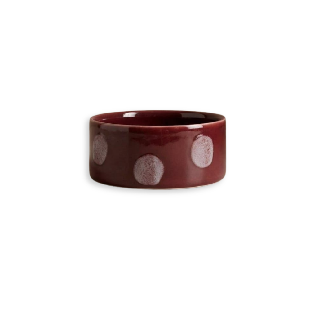 Hundenapf POP DOT Burgundy - egg back home