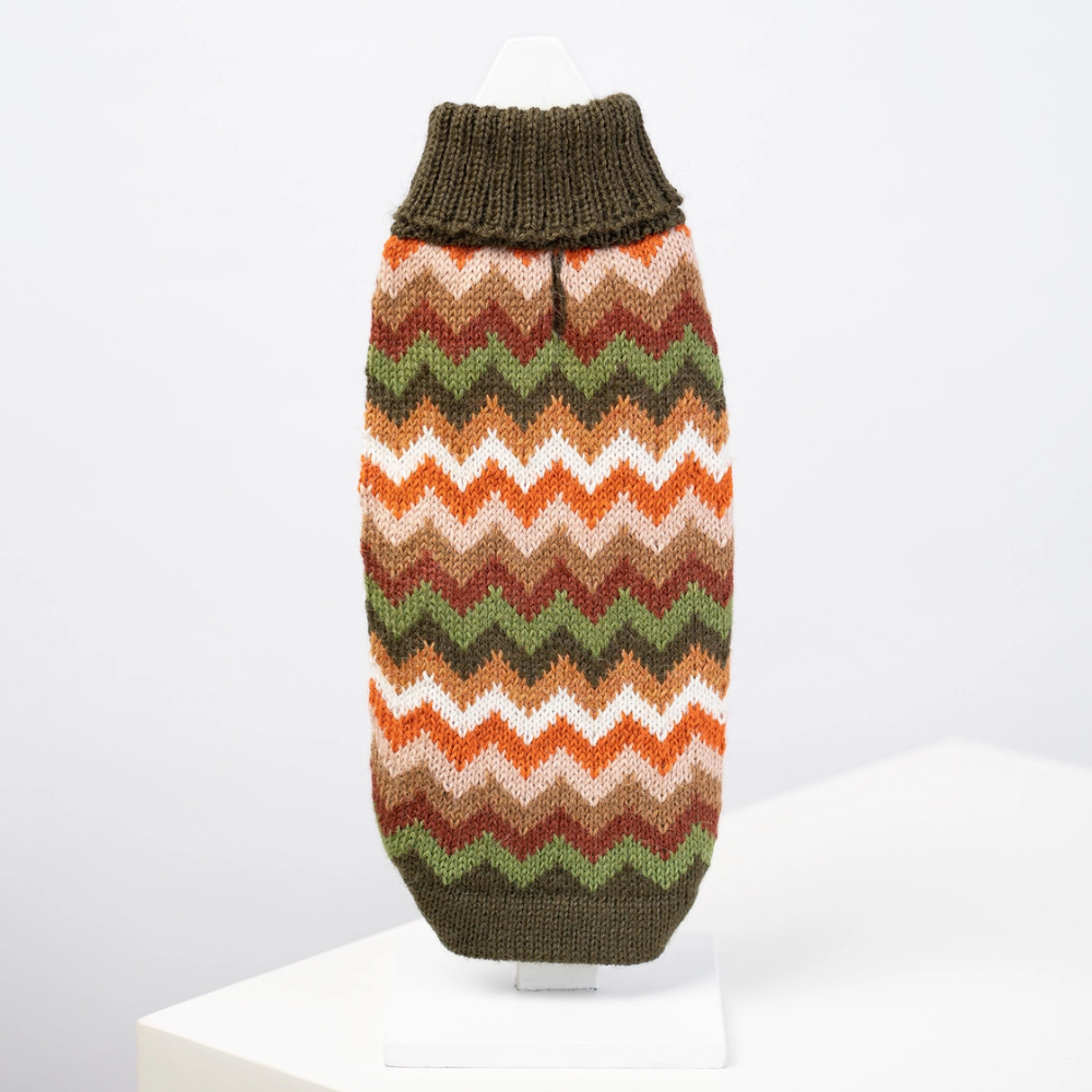 Hundepullover Chevron Forest aus Alpaka - Alqo Wasi