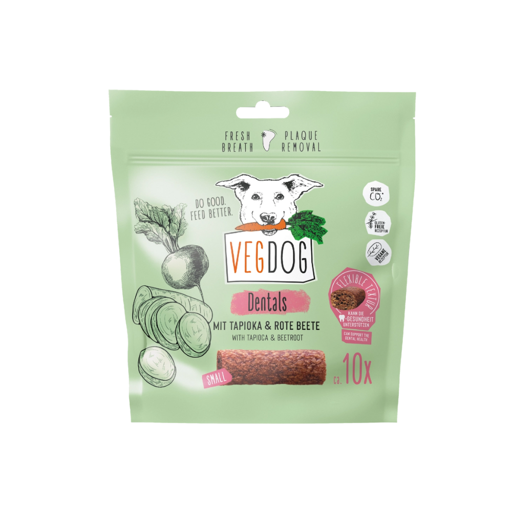 Hundesnack Dentals Kaustange mit Tapioka & Rote Beete - VEGDOG