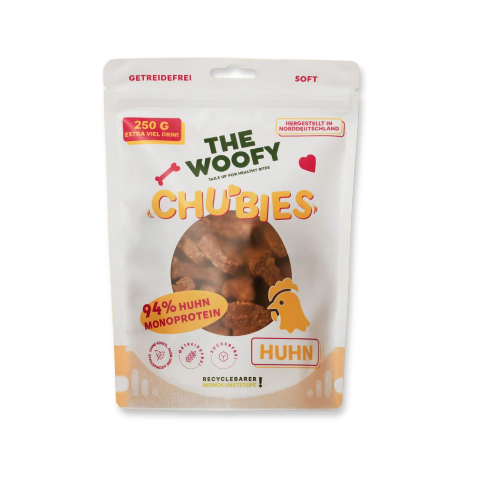 Hundesnack Monoprotein Chubies Huhn - THE WOOFY
