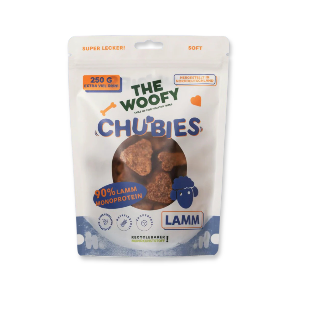 Hundesnack Monoprotein Chubies Lamm - THE WOOFY