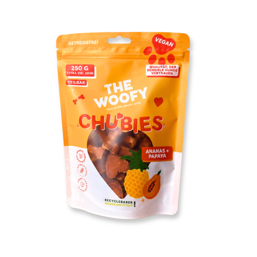 Hundesnack Vegan Chubies Ananas & Papaya - THE WOOFY