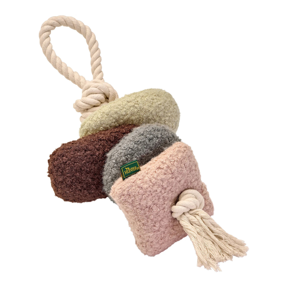 Hundespielzeug Madrid mit Tau 45 cm grün/braun/grau/rosa - HUNTER