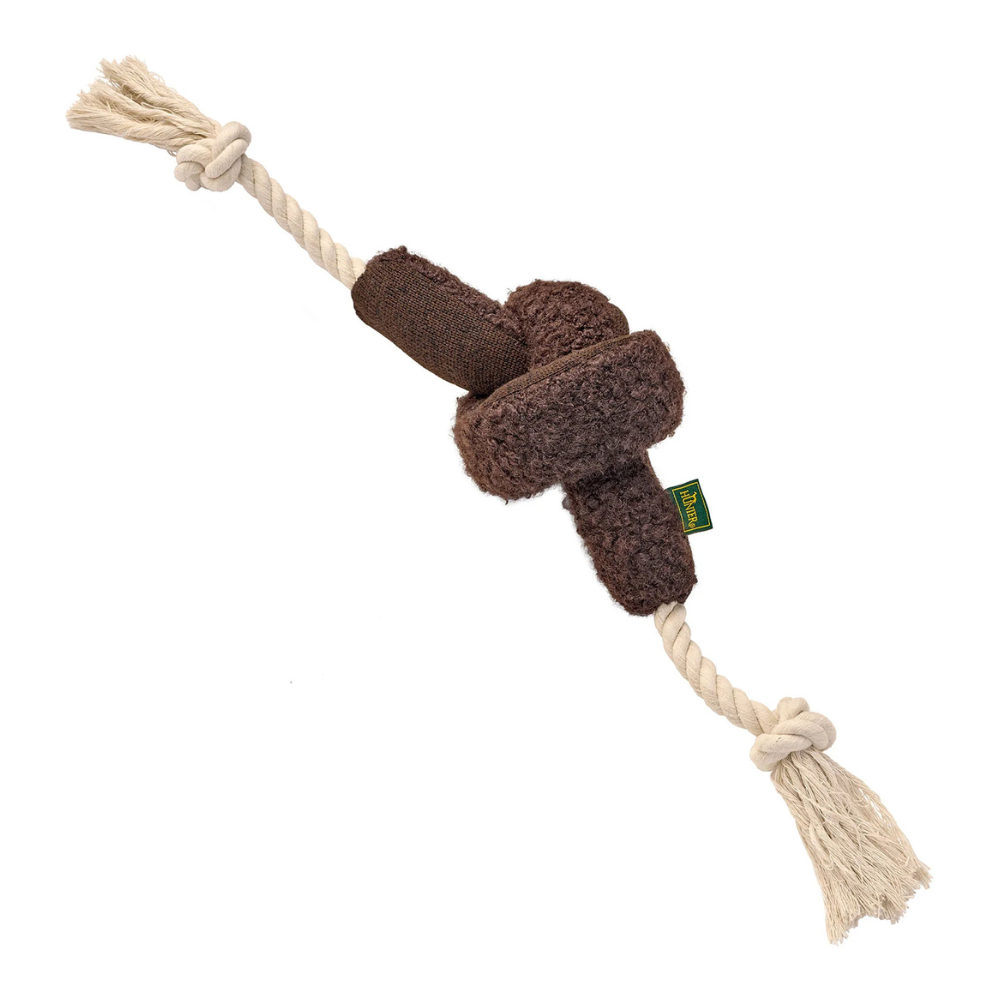 Hundespielzeug Madrid mit Tau 52 cm braun - HUNTER