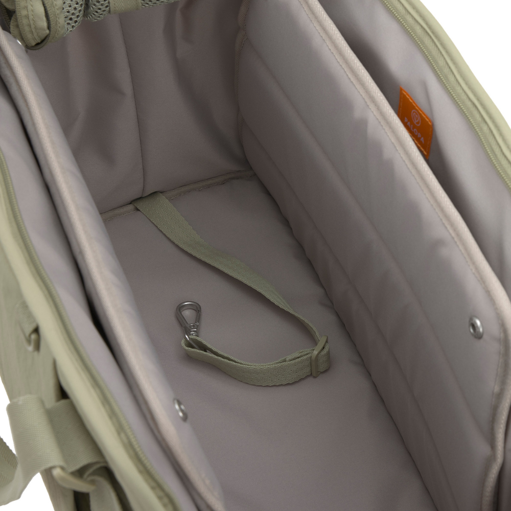 Hundetragetasche WEDA Crinkled Pale Olive Kurzleine mit Karabiner - PALOPA