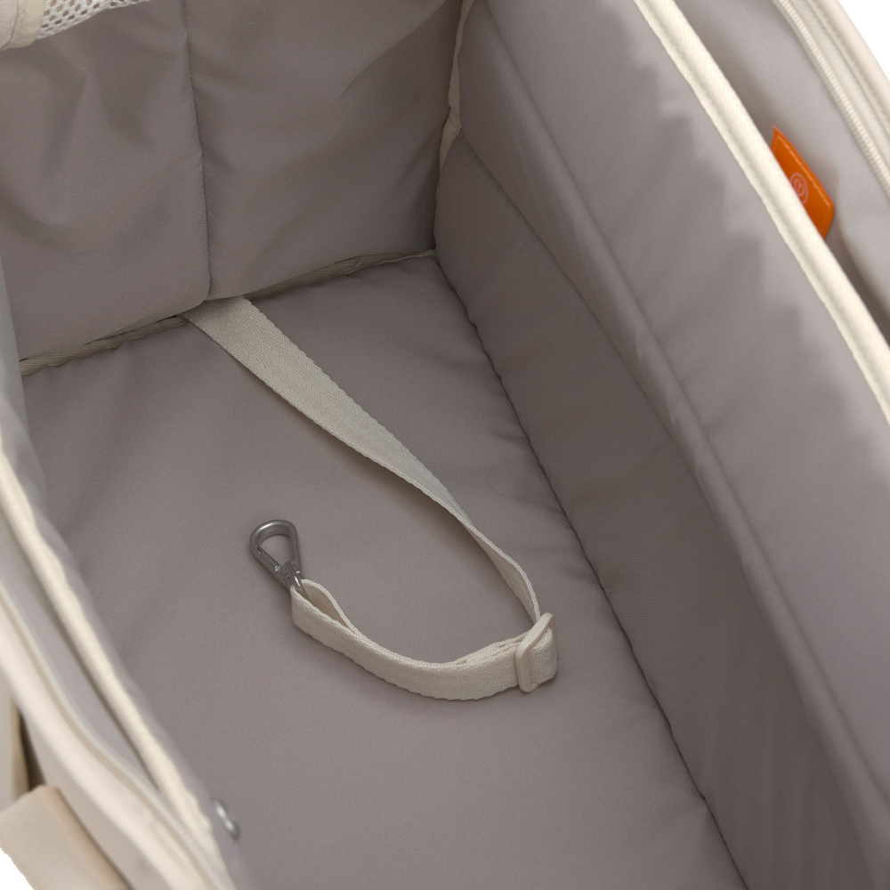 Hundetragetasche WEDA Creme Kurzleine mit Karabiner - PALOPA