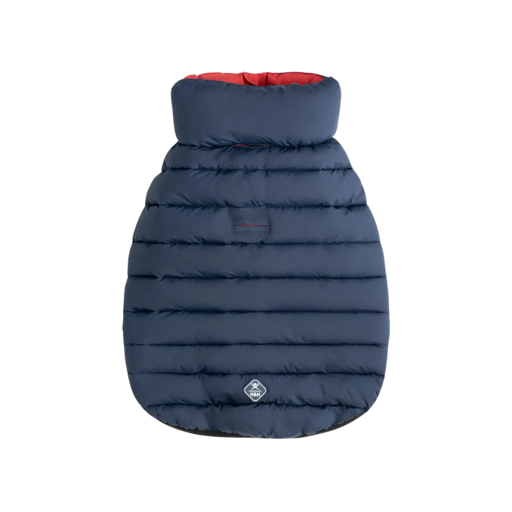 Hundewendejacke Marineblau / Beerenrot - Hugo & Hudson