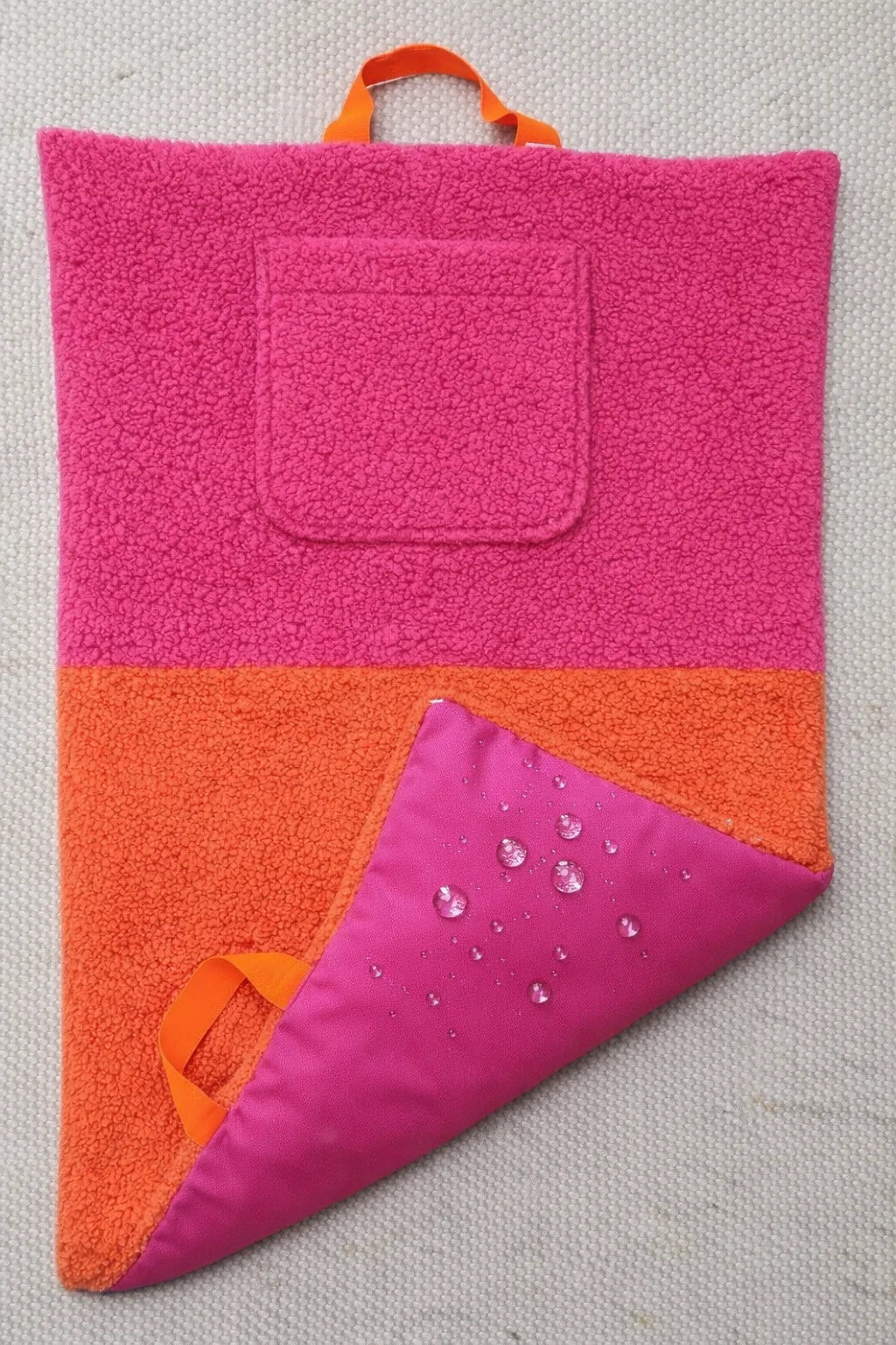 Hundereisebett Reisematte Travel Mat PINK ORANGE