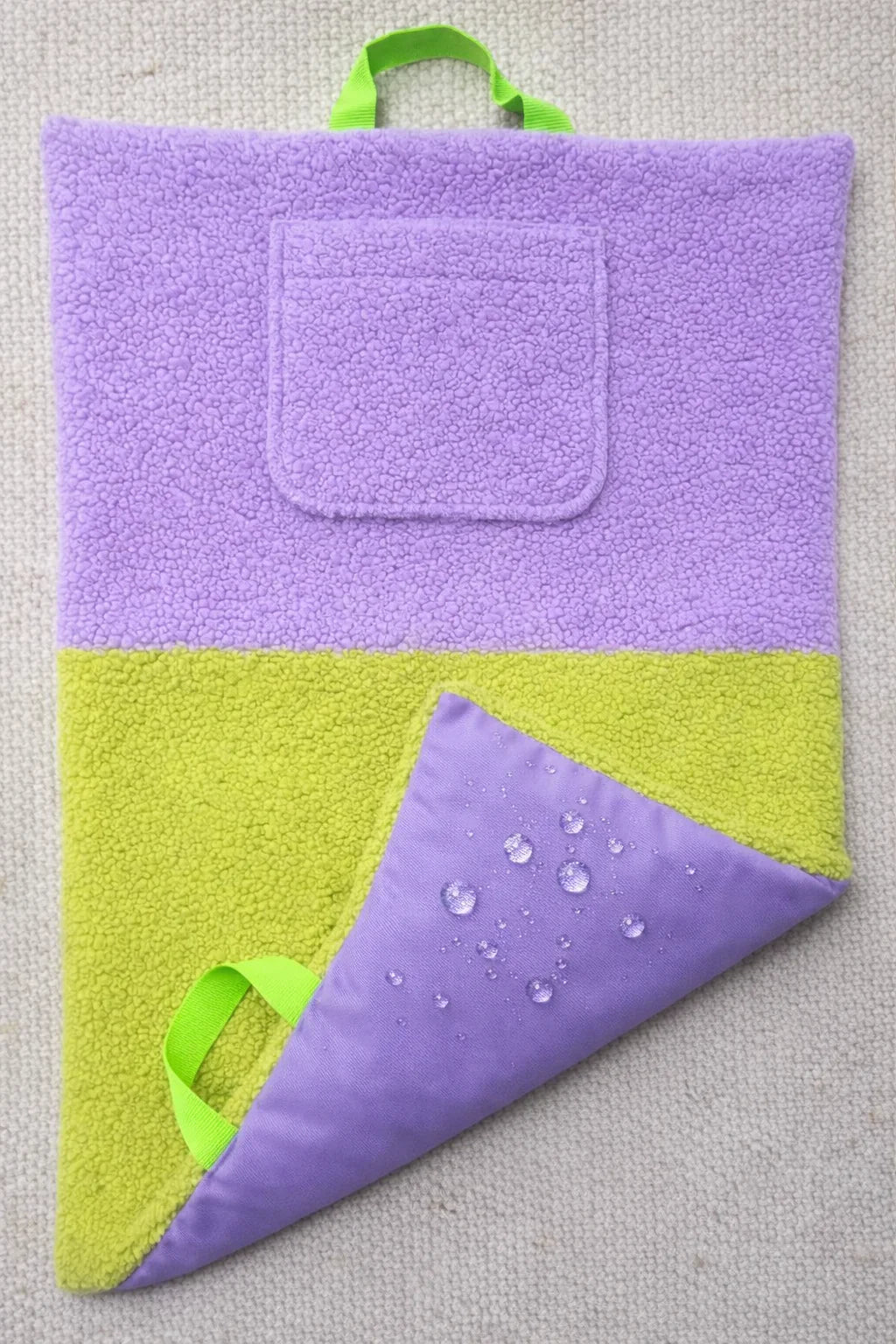 Hundereisebett Reisematte Travel Mat LIMETTE FLIEDER