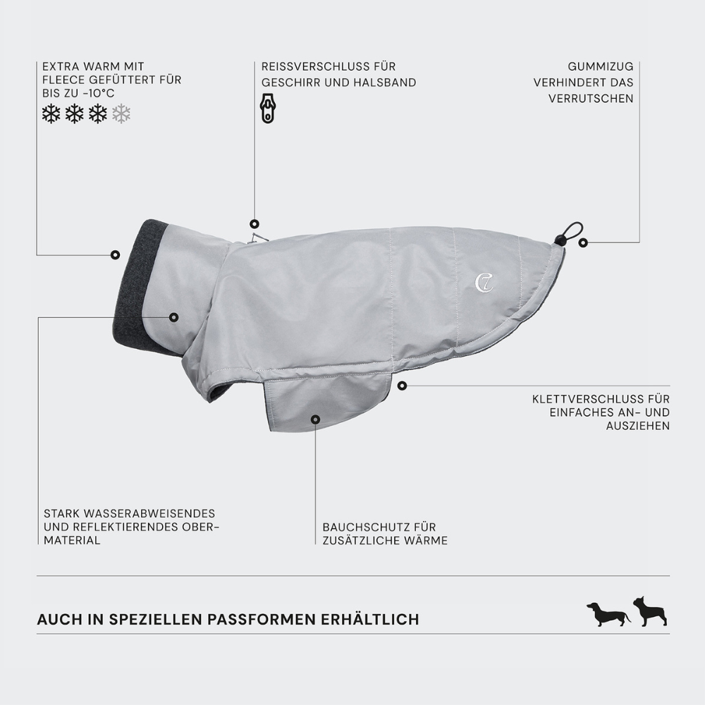 Infografik Cloud7 Hundemantel Brooklyn Reflective