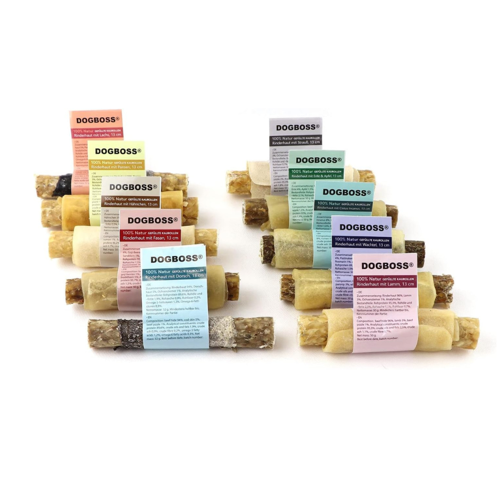 Kaurolle gefüllt 10er Probierset - DOGBOSS