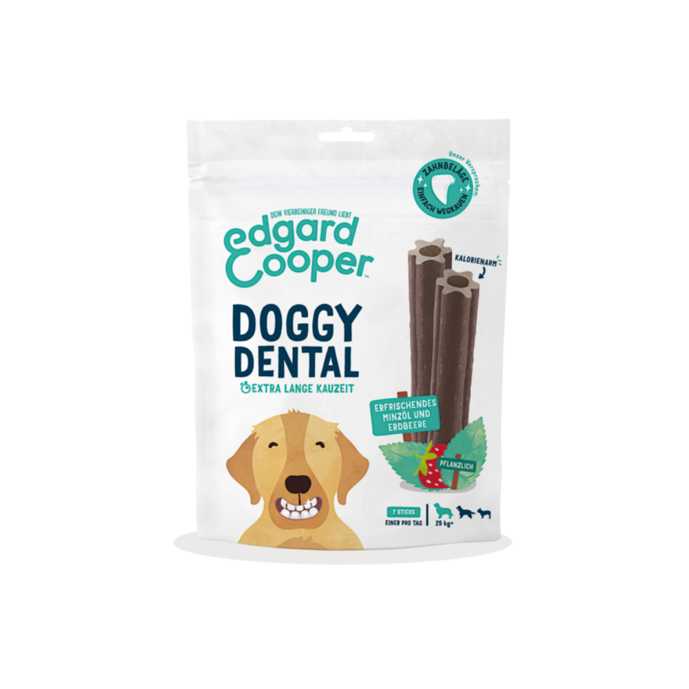 Kaustange Doogy Dental Minze & Erdbeere Big - Edgard & Cooper