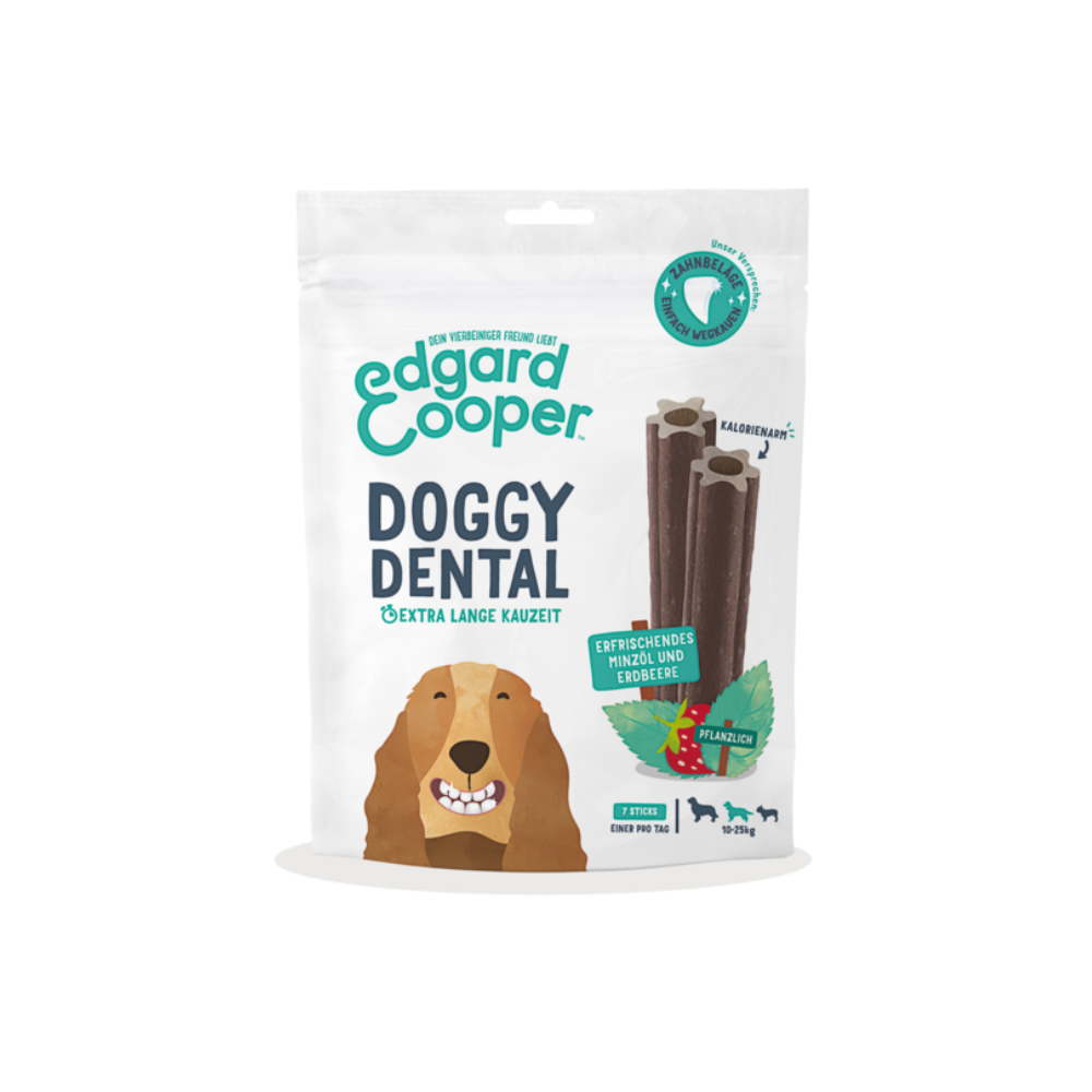 Kaustange Doogy Dental Minze & Erdbeere Medium - Edgard & Cooper
