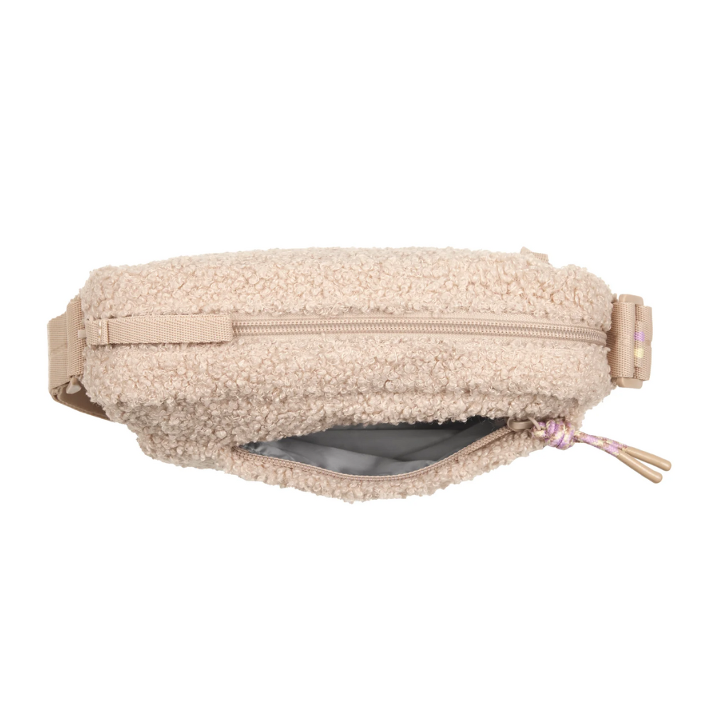 Kleines Fach mit Reißverschluss Gassitasche Square Bag NOKA Teddy Beige - PALOPA