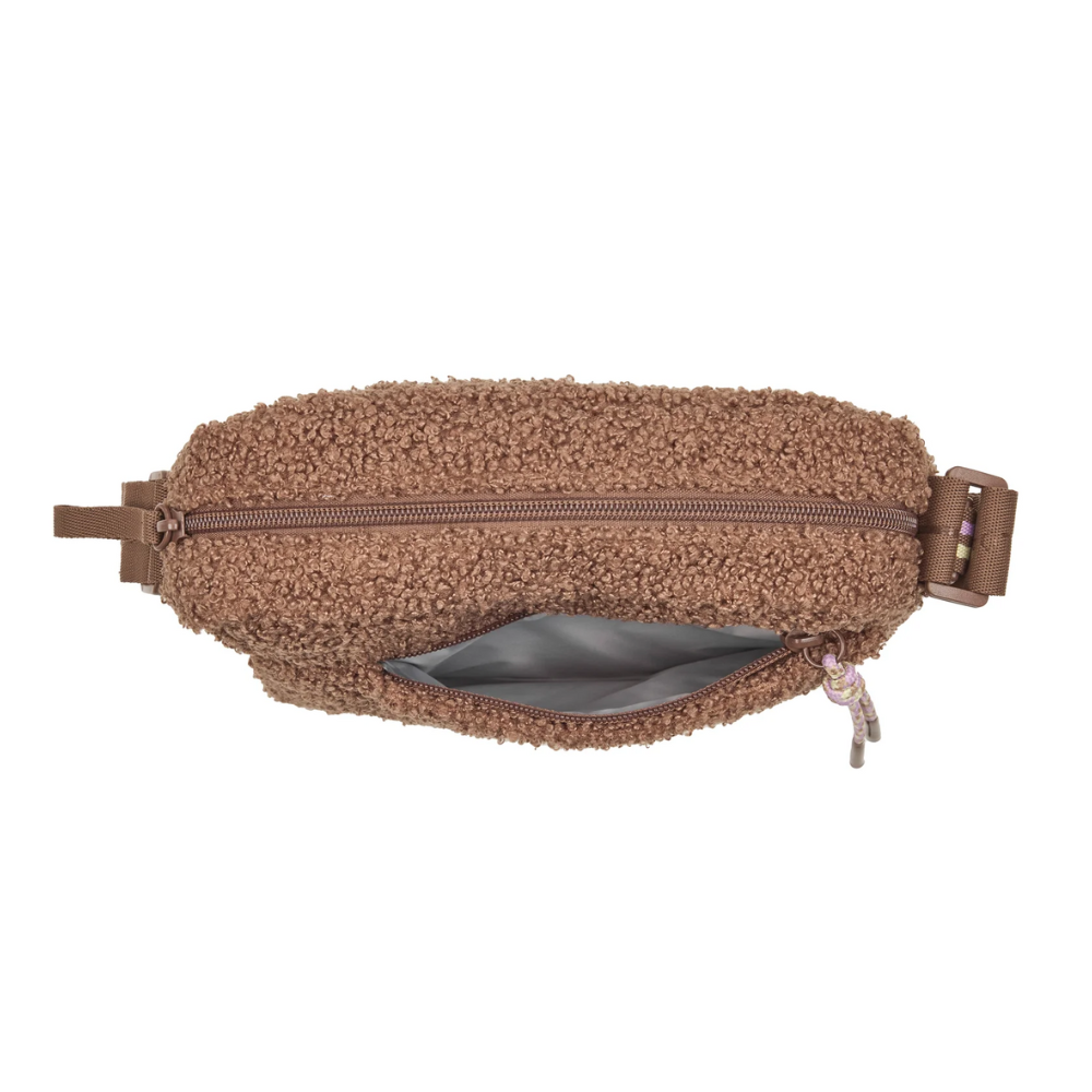Kleines Fach mit Reißverschluss Gassitasche Square Bag NOKA Teddy Brown - PALOPA
