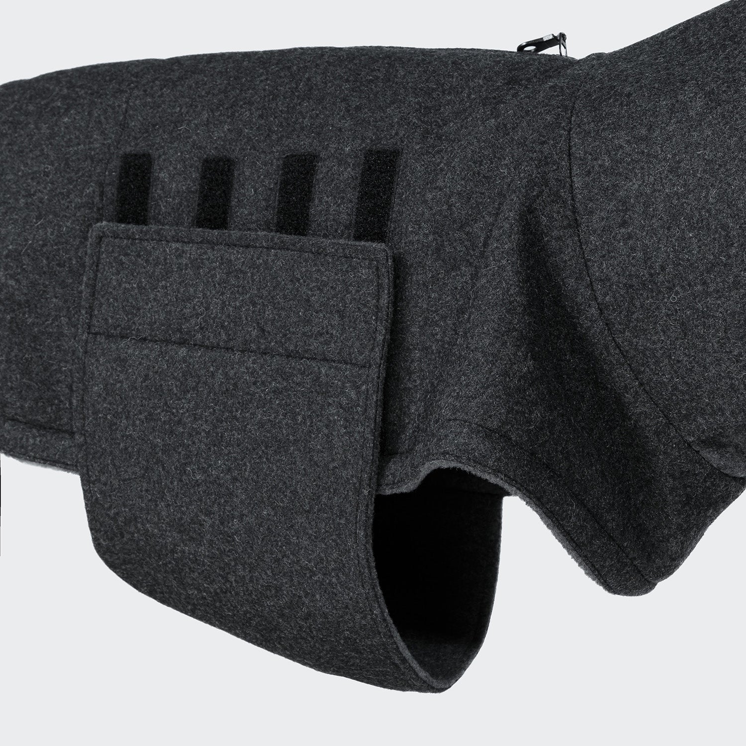 Klettverschluss Bauchschutz Cloud7 Hundemantel Brooklyn Flanell Anthra