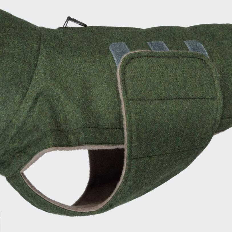 Klettverschluss Bauchschutz Cloud7 Hundemantel DACKEL Brooklyn Fern Green