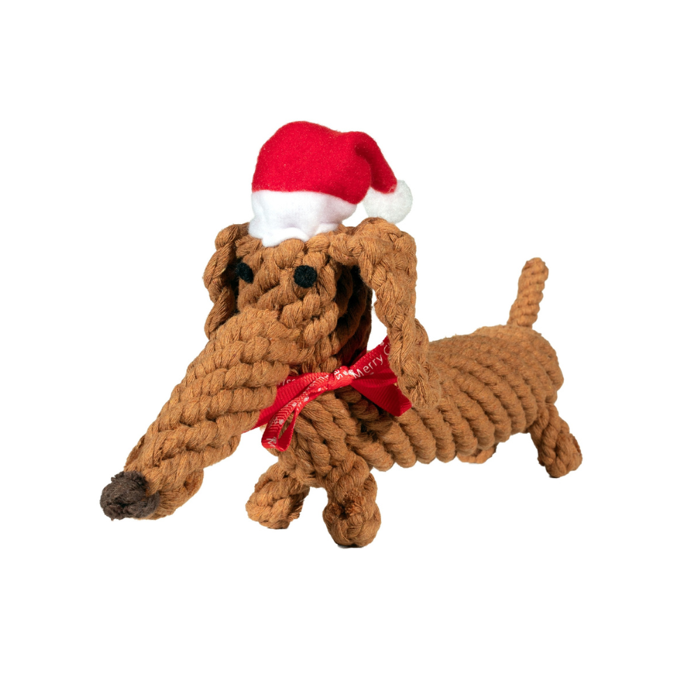 LABONI Hundekauspielzeug Dackel Santa limited Edition