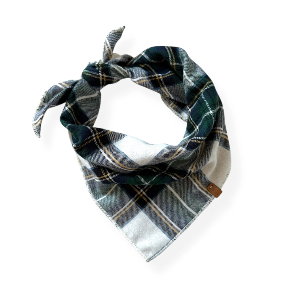 Lieblingspfote Bandana Halstuch Flanell "CHECKS" Blau Grün