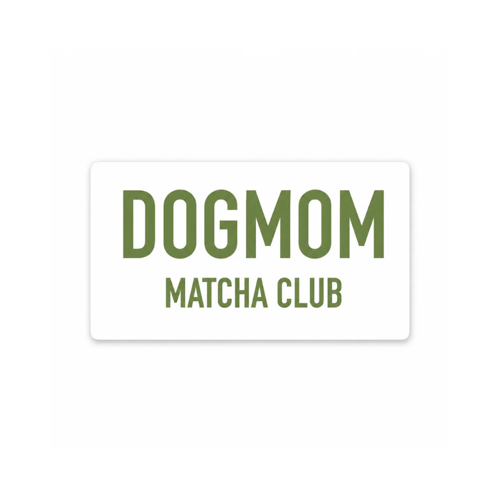 Lieblingspfote Vinyl Sticker "DOGMOM MATCHA CLUB" Soft Touch Aufkleber
