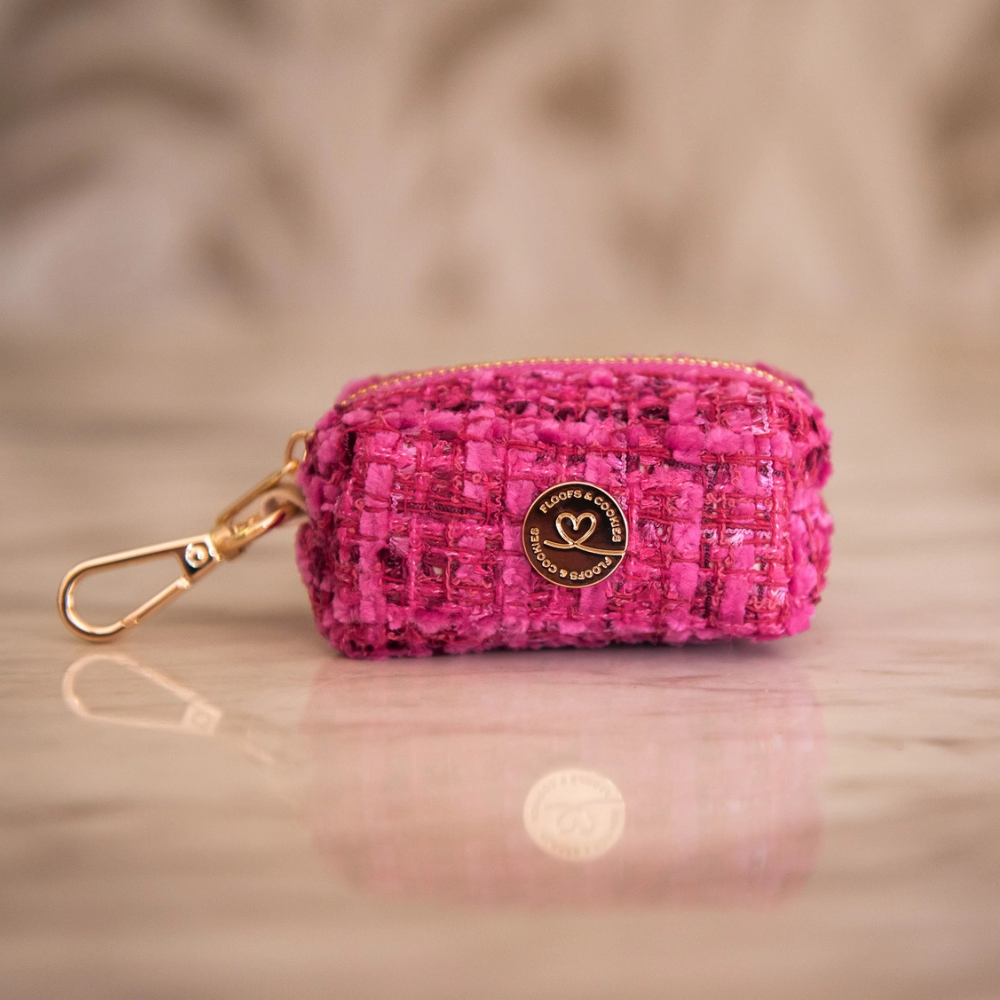 Logo Gold Kotbeutelspender Tweed CHLOE Pink - floofs & cookies