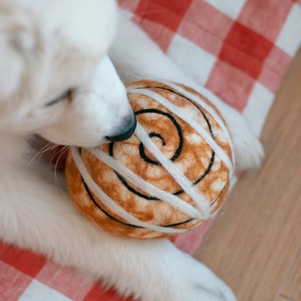 MODERNBEAST Hundespielzeug Cinnamon Roll 100% Wolle Moodbild