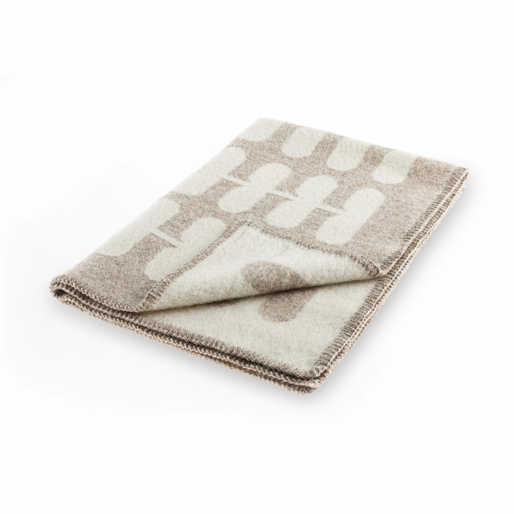MiaCara Flora Hundedecke aus Wolle Cappuccino Natural